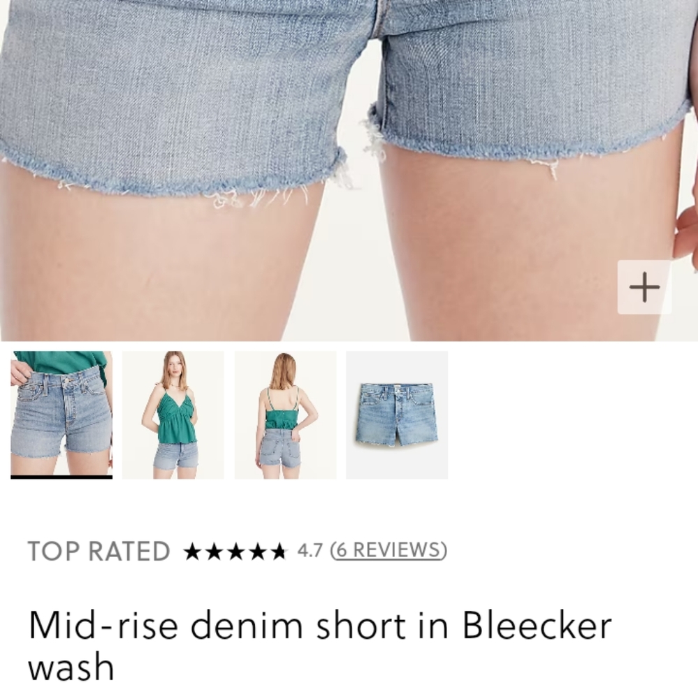 JCREW Mid rise denim short - Picture 2 of 9